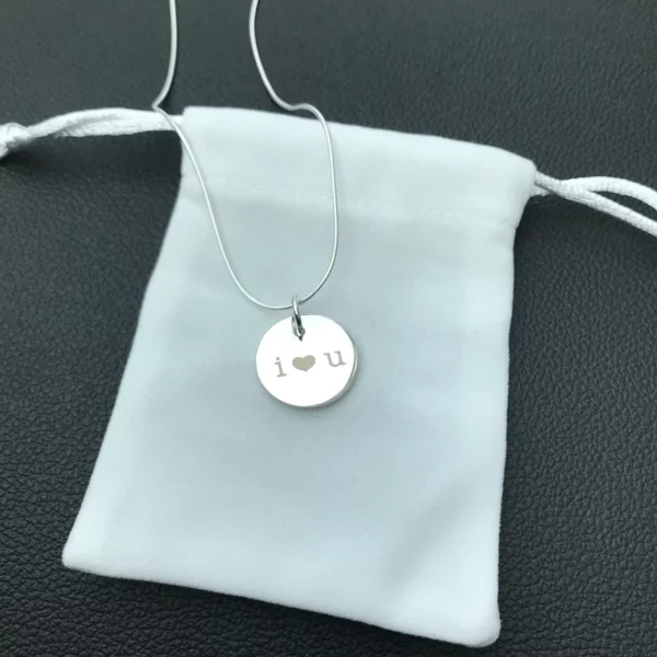 1mm Snake Chain Disc Necklace