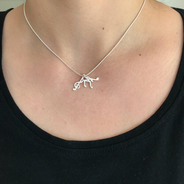 1mm Snake Chain Note Musical Necklace