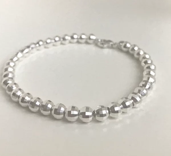 1mm x 1.5mm Faceted Bead Chain Disco Ball Bracelet