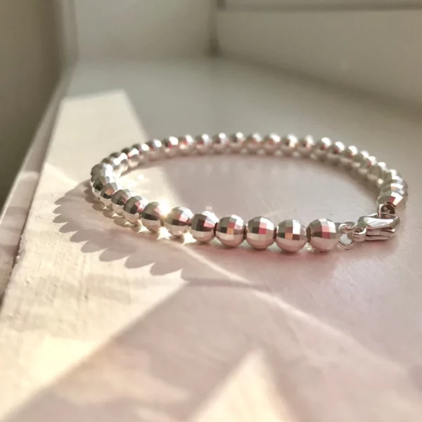 1mm x 1.5mm Faceted Bead Chain Disco Ball Bracelet