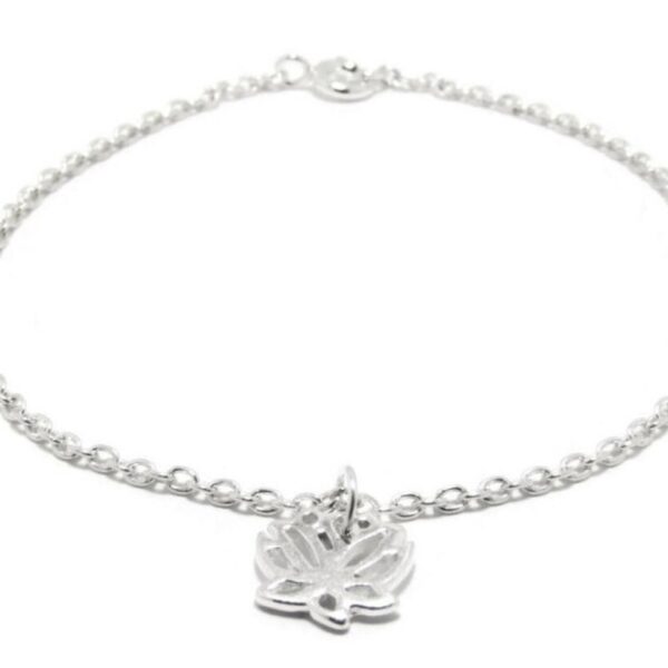 2mm Chain Lotus Flower Bracelet