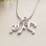 1mm Snake Chain Note Musical Necklace