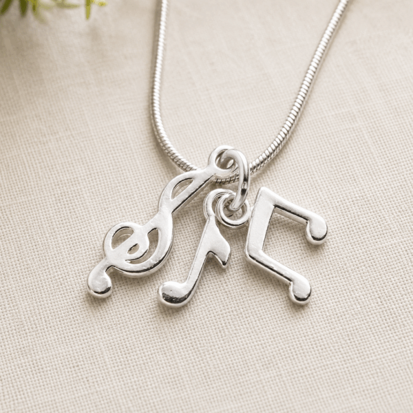 1mm Snake Chain Note Musical Necklace