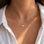 1mm Snake Chain Dragonfly Necklace