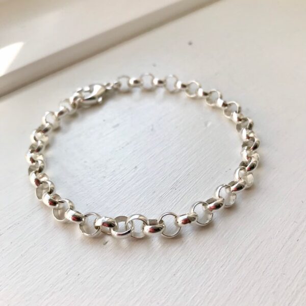 6mm Rolo Chain Silver Bracelet