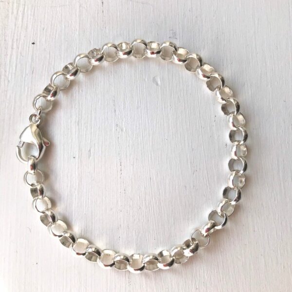 6mm Silver Rolo Chain Bracelet