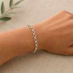 6mm Rolo Chain Silver Bracelet