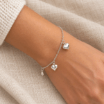 2mm Chain Hearts Charm Necklace