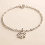 2mm Chain Lotus Flower Bracelet