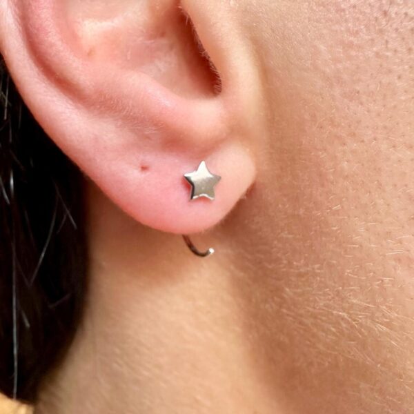 Star Hoop Earrings