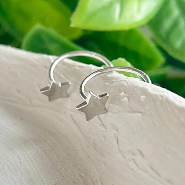 Star Hoop Earrings