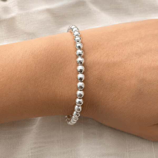 1mm x 1.5mm Faceted Bead Chain Disco Ball Bracelet