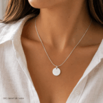1mm Snake Chain Disc Necklace