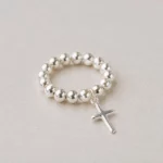 4mm Ball Beads Cross Ring