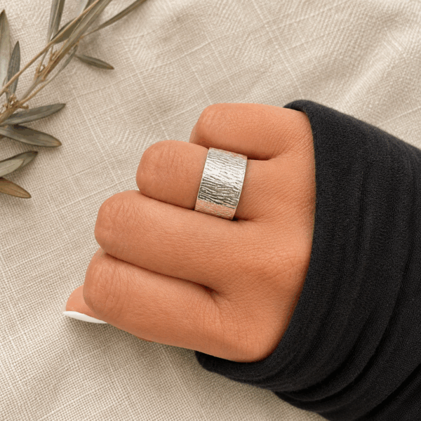 Sterling Silver Wrinkled Ring