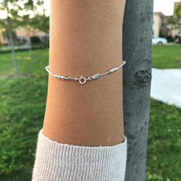 Dainty Silver Ball Bead Bracelet