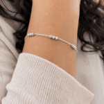 Dainty Silver Ball Bead Bracelet