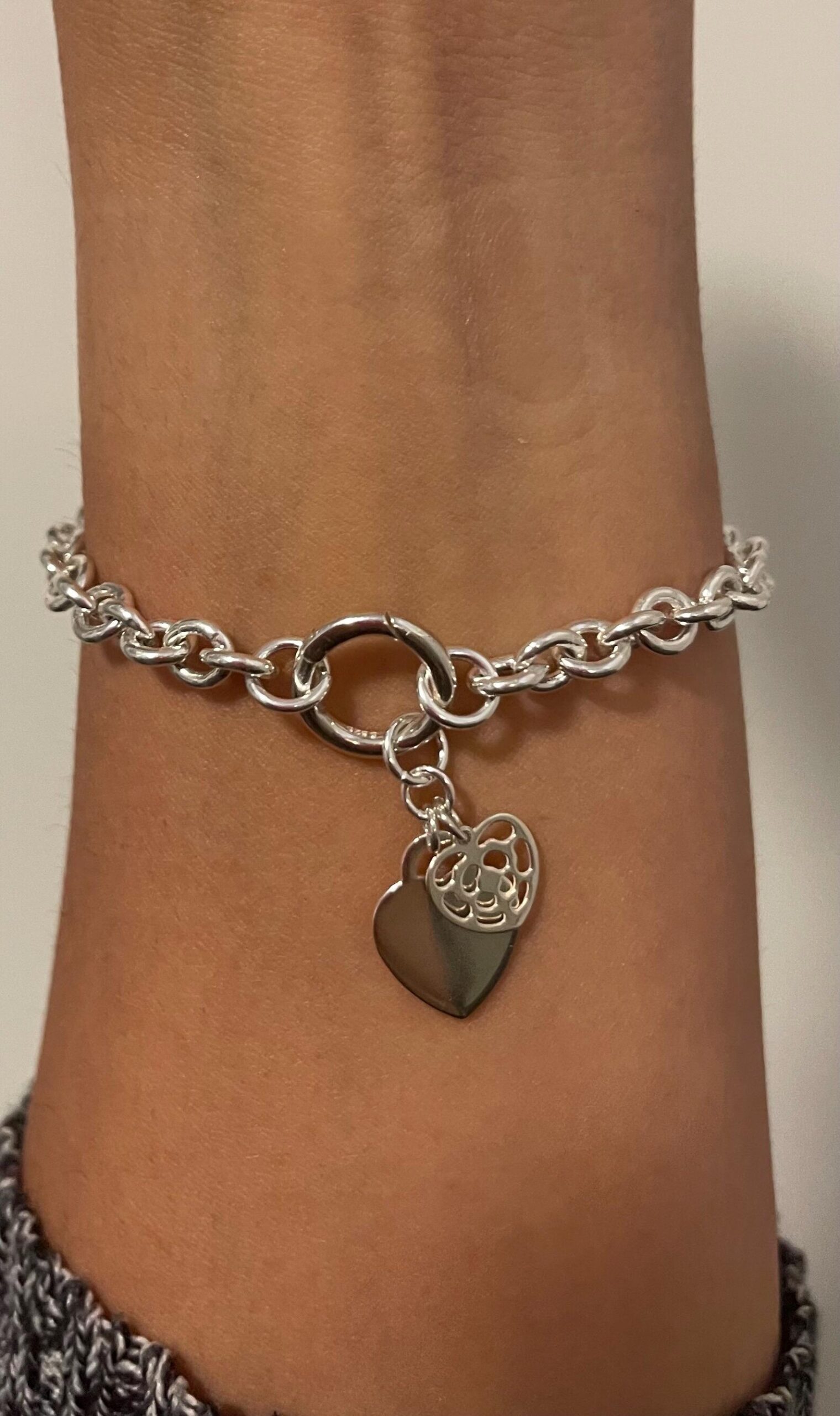 Personalized Silver Charm Bracelet - Image 3