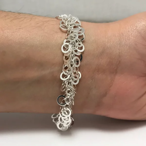 Meshed Silver Chain Bracelet