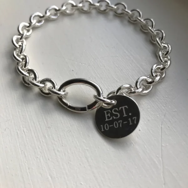 Sterling Silver 925 Engravable Bracelet