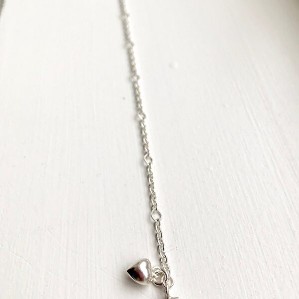 Dainty Silver Heart Bracelet