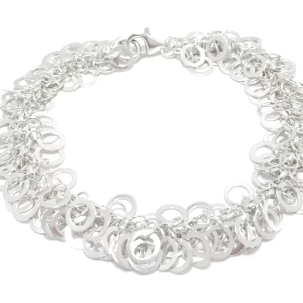 Meshed Silver Chain Bracelet