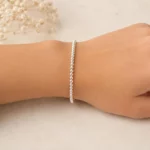 3mm Silver Ball Bead Stretch Bracelet